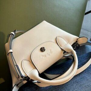 🤍 Longchamp Le Pliage Xtra XS Leather Handbag – White